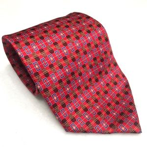 Jos. A. Bank 100% Silk Red Printed Tie